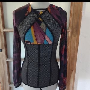 Save the Queen Geo Print Top